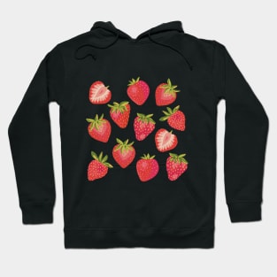 Summer Strawberry Illustration Hoodie